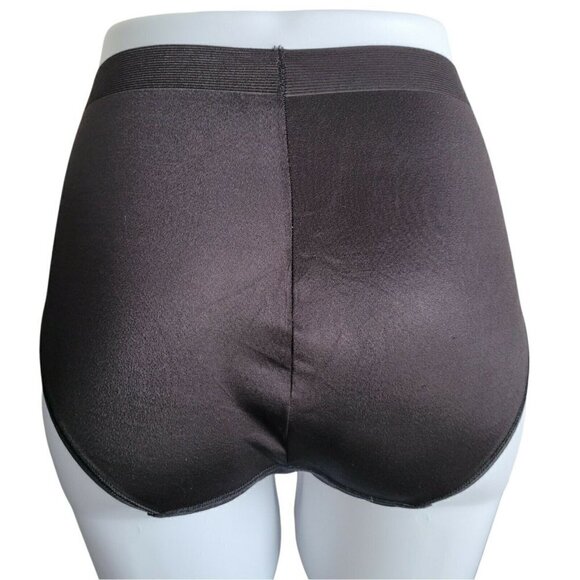 Vintage Barely There Panties Hi Cut Flawless Fit Ultrasleek 2913 Black M/6 NWT - Picture 4 of 9